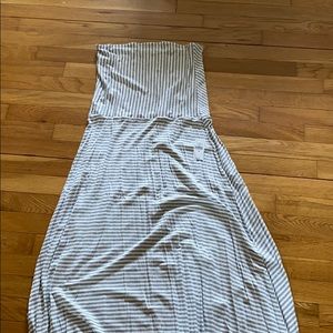 grey stripped maxi dress